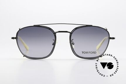 Tom Ford TF5335 Designer Frame Clip On, very elegant and high-quality frame, made in Italy, Made for Men and Women