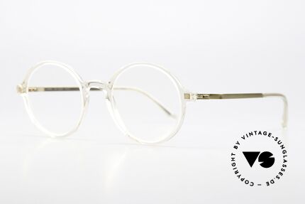 Mykita Tomkin Round Crystal Eyewear, acetate frame front with characteristic Mykita temples, Made for Men and Women