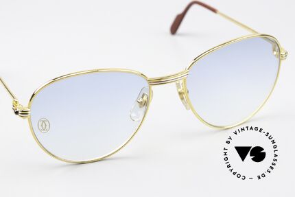 Cartier S Saphirs 0,94 ct - L Ultra Rare 57mm Version, original blue-gradient sun lenses with Cartier logo, Made for Women