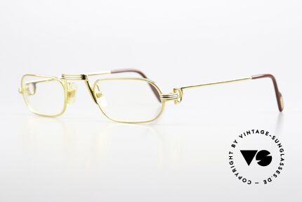 Cartier Demi Lune LC - L Limited L Size From 1987, this pair with Louis Cartier decor & 22ct gold-plated frame, Made for Men