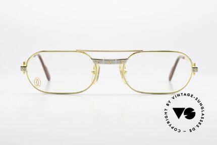 Cartier MUST Santos - S 80's Vintage Frame Unisex, this pair with SANTOS decor, SMALL size 53/20, 130, Made for Men and Women