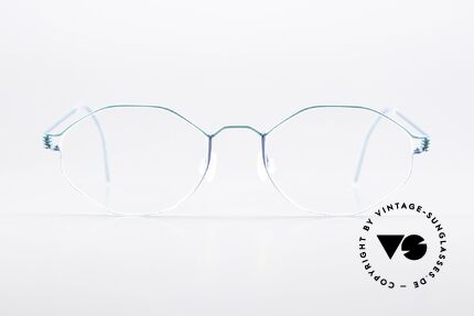 Lindberg Gamma Air Titan Rim Green Blue Bicolor Frame, distinctive quality and design (award-winning frame), Made for Men and Women