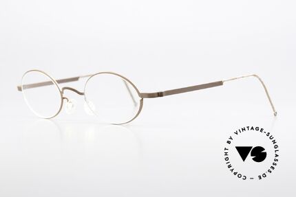 Lindberg 5000 Strip Titan Oval Titanium Frame Unisex, distinctive quality and design (award-winning frame), Made for Men and Women