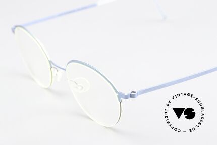 Lindberg 4010 Strip Titan 1990's Frame Blue Silver, simply timeless, stylish & innovative: grade 'vintage', Made for Men and Women