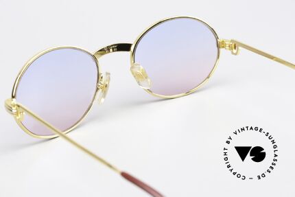 Cartier Saint Honore Baby-Blue Pink Sun Lenses, NO RETRO SUNGLASSES; but a 25 years old ORIGINAL, Made for Men and Women