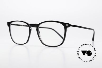 Mykita Haldur Unisex Specs Classic Black, acetate frame front with characteristic Mykita temples, Made for Men and Women