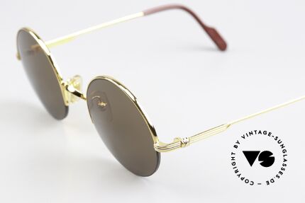 Cartier Mayfair - M Original Sun Lenses 1997, 22ct gold-plated flexible frame; semi-rimless, Made for Men and Women