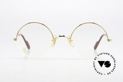 Cartier Mayfair - M Semi Rimless Luxury Frame, round luxury eyeglasses in M size 47°22, 135, Made for Men and Women