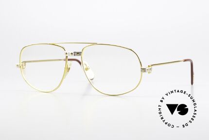 Cartier Romance Santos - M 1980's Luxury Frame 22ct, vintage Cartier eyeglasses; model ROMANCE Louis Cartier, Made for Men and Women