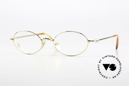 Cartier Filao - S Small Oval 90s Frame 22ct, oval CARTIER vintage eyeglasses in size 47/19, 130, Made for Men and Women