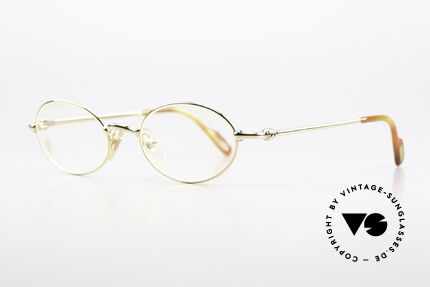 Cartier Filao - S Small Oval 90s Frame 22ct, costly 22ct GOLD-PLATED frame with DEMO lenses, Made for Men and Women