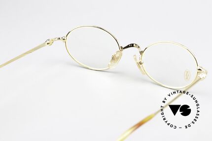 Cartier Filao - S Small Oval 90s Frame 22ct, the metal frame can be glazed with lenses of any kind, Made for Men and Women