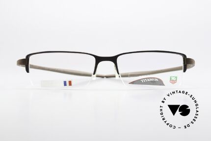 Tag Heuer 3722 Reflex Ceramic Titanium Frame, extremely sporty half rimless eyeglasses for men, Made for Men