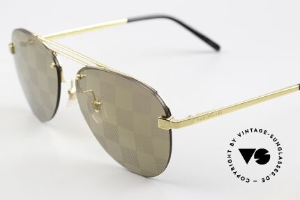 Louis Vuitton Clockwise Gold With Damier Checker Lens, a pair of sunglasses from 2018 for luxury lovers!, Made for Men