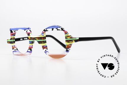 Wissing 2854 Crazy Colorful Eyeglasses, multi-layered acetate frame, made in Germany, Made for Men and Women