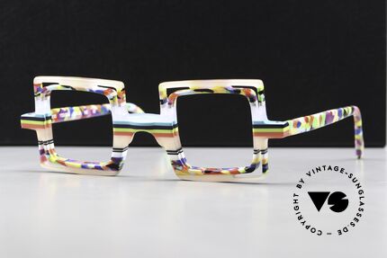 Wissing 3130 Colorful Specs Crazy Square, unworn; frame is suitable for progressive lenses, Made for Men and Women