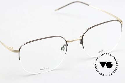 Götti Averi Semi Rimless Titan Frame, unworn designer piece from 2017, with hard case, Made for Men and Women