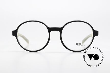 Götti Werry Round Acetate Frame Black, acetate glasses in timeless round shape; unisex, Made for Men and Women