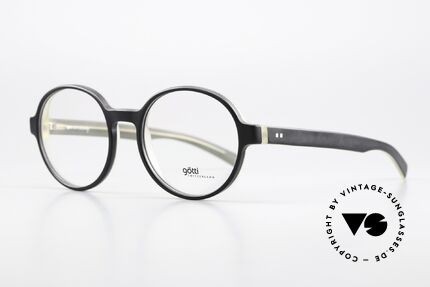 Götti Werry Round Acetate Frame Black, looks very solid - but is surprisingly comfortable, Made for Men and Women