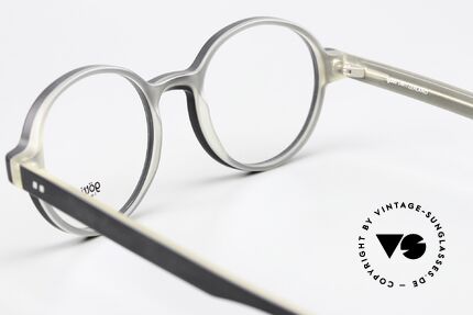 Götti Werry Round Acetate Frame Black, the orig. DEMO lenses can be exchanged as desired, Made for Men and Women