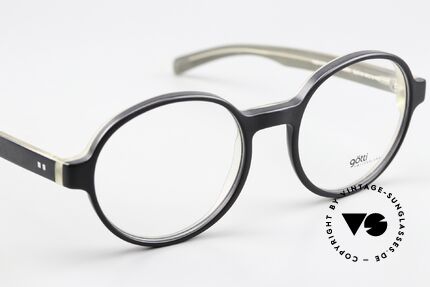 Götti Werry Round Acetate Frame Black, unworn model from 2016; incl. original Götti case, Made for Men and Women