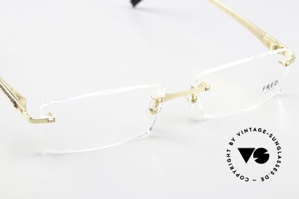 Fred Jamaique F4 Rimless Luxury Eyewear, the size of the DEMO lenses can be changed if necessary, Made for Men