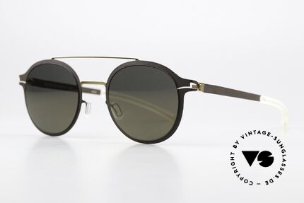 Mykita Crosby Decades Sun Collection, dark-brown/gold frame & slightly gold mirrored lenses, Made for Men and Women