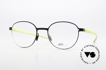 Götti Tajo With Spin and Stow Patent, Götti / Goetti glasses Tajo, BLKM-GE, size 49/20, Made for Men and Women