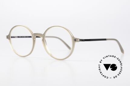 Mykita Tomkin Round Frame Light Brown, acetate frame front with characteristic Mykita temples, Made for Men and Women