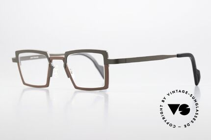 Theo Belgium Splitting Bamboo Pure Titanium Eywear, top-notch quality and wearing comfort (Titanium), Made for Men