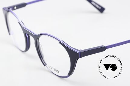 JF Rey JF1427 Dark Blue And Blue Metallic, for minimalist styles and innovative frame materials, Made for Women