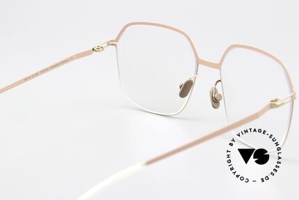 Mykita Finna Women's Glasses Peach Pink, innovative flexible frame construction: one size fits all, Made for Women