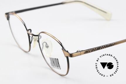 Jean Paul Gaultier 57-0172 90s Made in Japan Quality, really extraordinary frame finish in antique-bronze, Made for Men