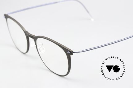 Lindberg 6529 NOW Taupe And Dark Blue, high quality composite material & titanium temples, Made for Women