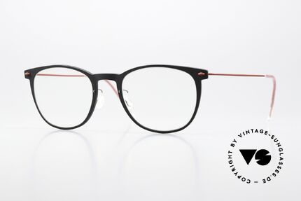 Lindberg 6529 NOW Matte Black And Dark Red, Lindberg eyeglasses from the NOW or N.O.W. series, Made for Women