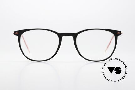 Lindberg 6529 NOW Matte Black And Dark Red, panto mod 6529, size 47/20 with interesting coloring, Made for Women