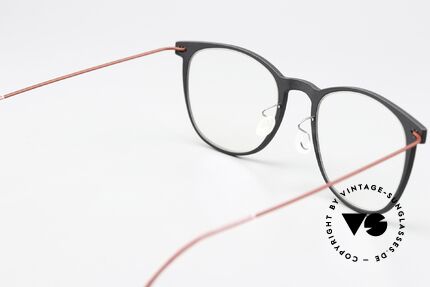 Lindberg 6529 NOW Matte Black And Dark Red, unworn designer piece with original Lindberg case, Made for Women