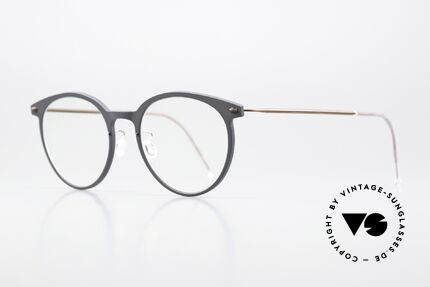 Lindberg 6537 NOW Matte Gray And Bronze, matte gray frame front with temples in bronze-copper, Made for Women