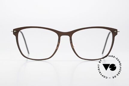 Lindberg 6525 NOW Brown Front Golden Temples, ladies mod. 6525, size 52/16 with interesting coloring, Made for Women