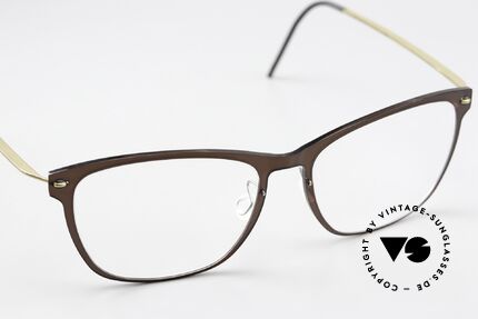 Lindberg 6525 NOW Brown Front Golden Temples, can already be described as 'vintage Lindberg' frame, Made for Women