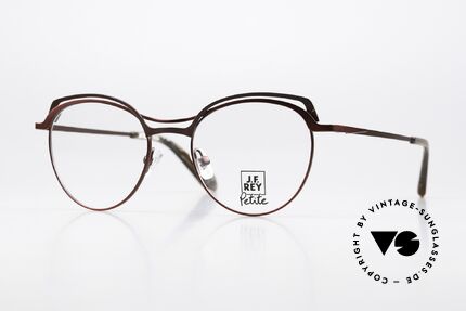 JF Rey PM081 Ladies Frame Ruby & Brown Details