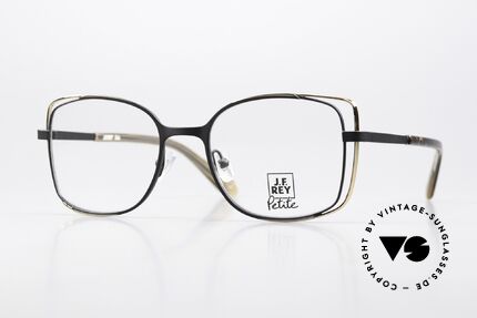 JF Rey PM074 Ladies Frame Black & Rosé Details