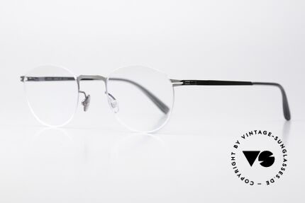 Mykita Rin Small Light Panto Eyewear, color 328 = silver/shiny graphite; rather ladies specs, Made for Women