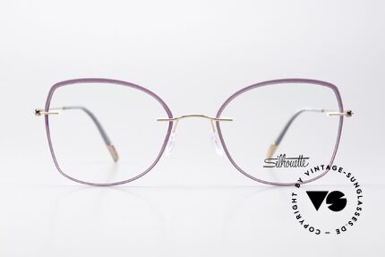 Silhouette 5500 Ladies Frame Purple Rose, collection: Dynamics Colorwave Core Accent Rings, Made for Women