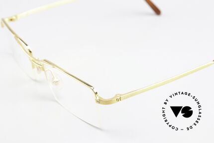 Cartier Semi T-Double Square Titanium Glasses, ID: T8100726, Semi T-Double, brushed yellow gold, Made for Men