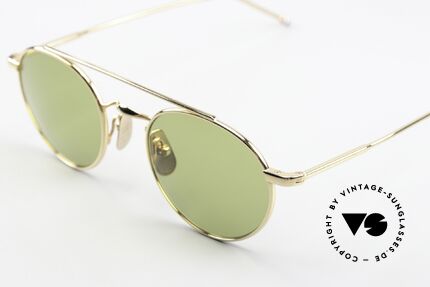 Thom Browne TB-101 Classy Designer Glasses, anti-reflective sun lenses (green); 100% UV prot., Made for Men