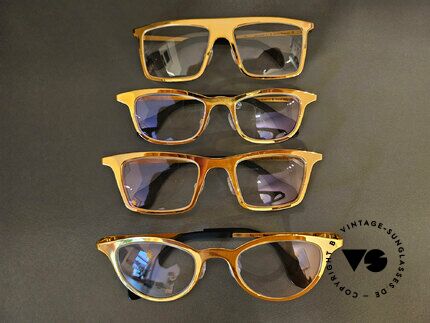 Theo Belgium Mille 22 24ct Glossy Chrome Gold, unworn; the demo lenses should be replaced, Made for Women