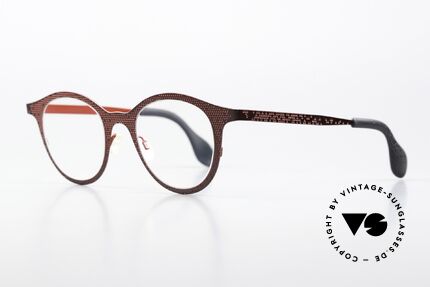 Theo Belgium Mille 61 Frame Like A Honeycomb, interesting color concept 311 (in red & auburn), Made for Women