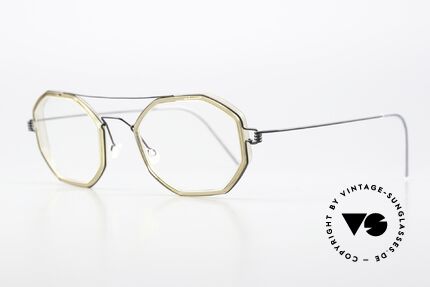 Lindberg Freddie Air Titan Rim Titan With Acetate Inlays, striking refined Air Titan frame with Acetate inner rim, Made for Men