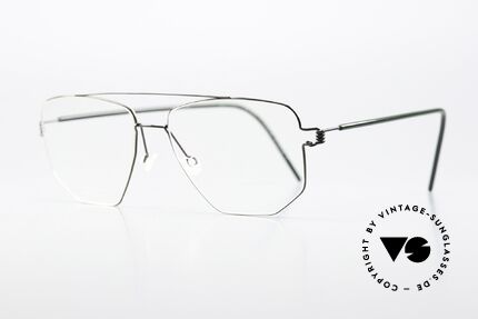 Lindberg Edwin Air Titan Rim Masculine Glasses Shape, refined with acetate temple cover, col K188 dark green, Made for Men